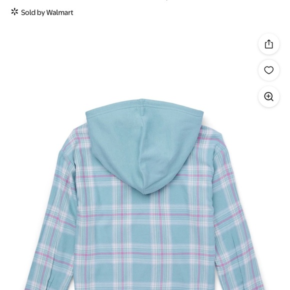 Wonder Nation Blue and Pink Plaid Button Down Shirt - Picture 3 of 5